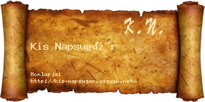 Kis Napsugár névjegykártya